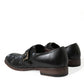 Dolce & Gabbana Elegant Black Leather Moccasins Dress Shoes