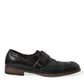 Dolce & Gabbana Elegant Black Leather Moccasins Dress Shoes