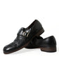 Dolce & Gabbana Elegant Black Leather Moccasins Dress Shoes