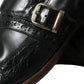 Dolce & Gabbana Elegant Black Leather Moccasins Dress Shoes