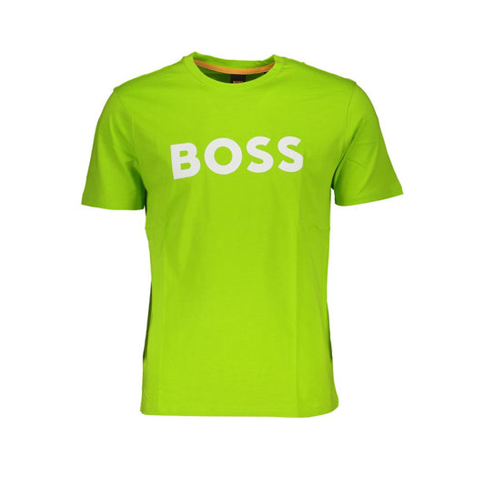 Hugo Boss Green Cotton Men TShirt