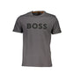 Hugo Boss Gray Cotton Men T-Shirt