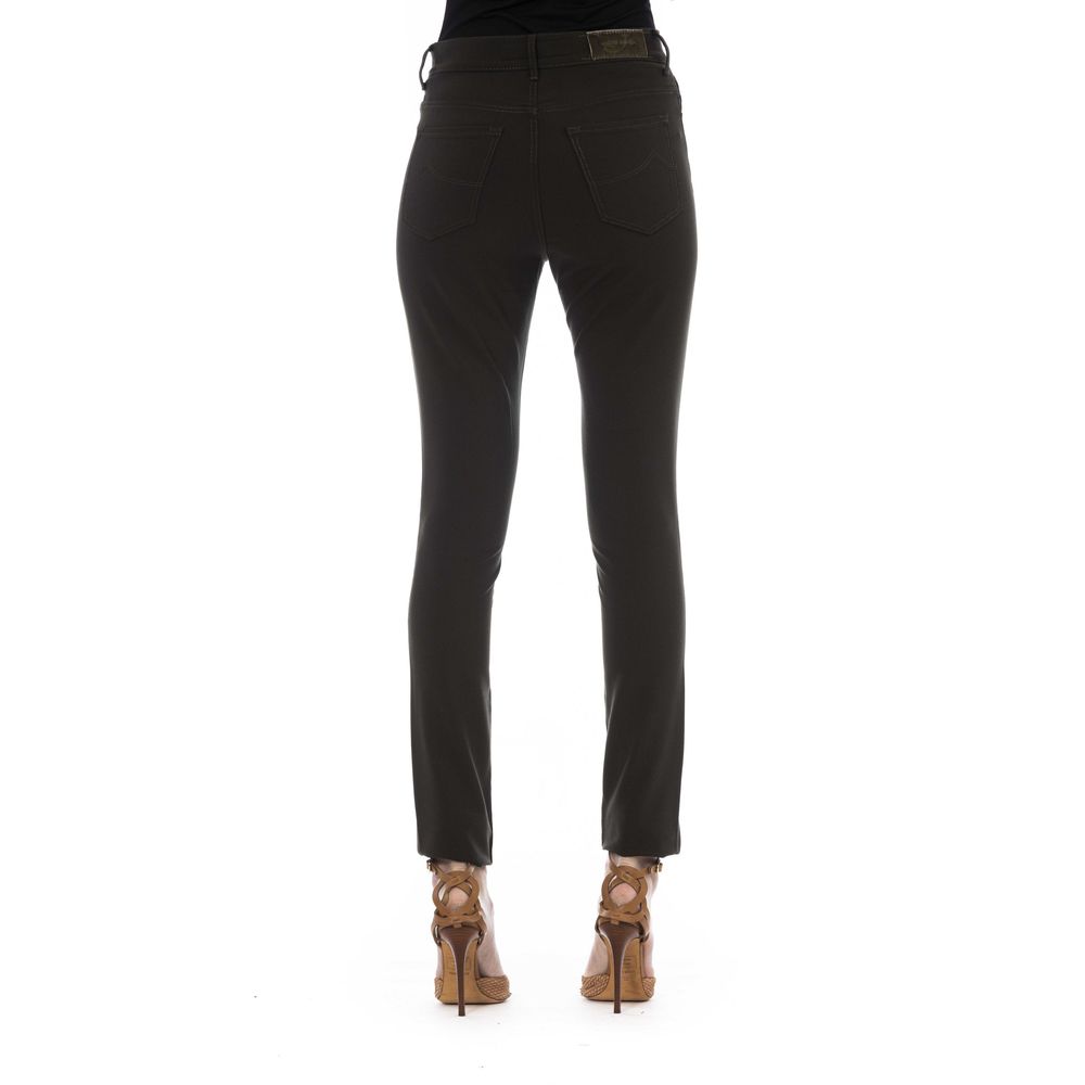 Jacob Cohen Green Virgin Wool Women Jeans