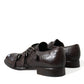 Dolce & Gabbana Elegant Triple Buckle Leather Dress Shoes