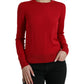 Dolce & Gabbana Radiant Red Wool Pullover Sweater