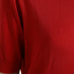 Dolce & Gabbana Silk Red Crew Neck Top