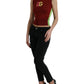 Dolce & Gabbana Elegant Silk Crew Neck Tank Top with Logo Patch