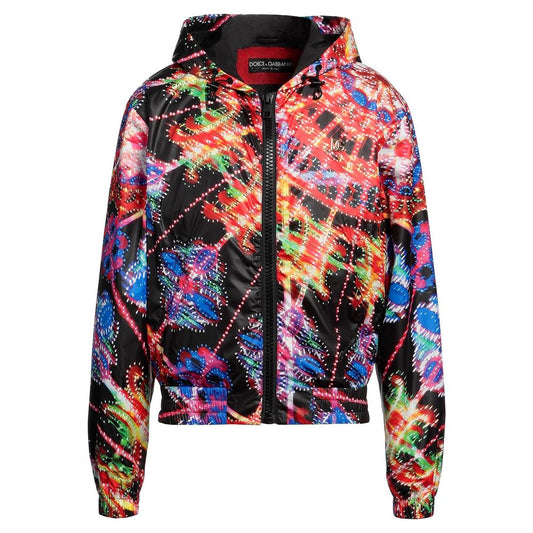 Dolce & Gabbana Chic Multicolor Nylon Statement Jacket