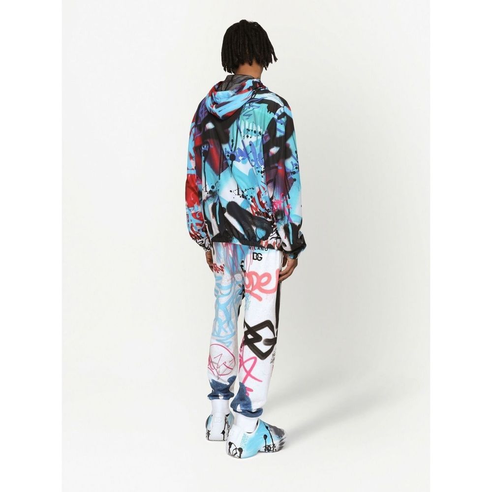 Dolce & Gabbana Graffiti-Inspired Nylon Hooded Jacket