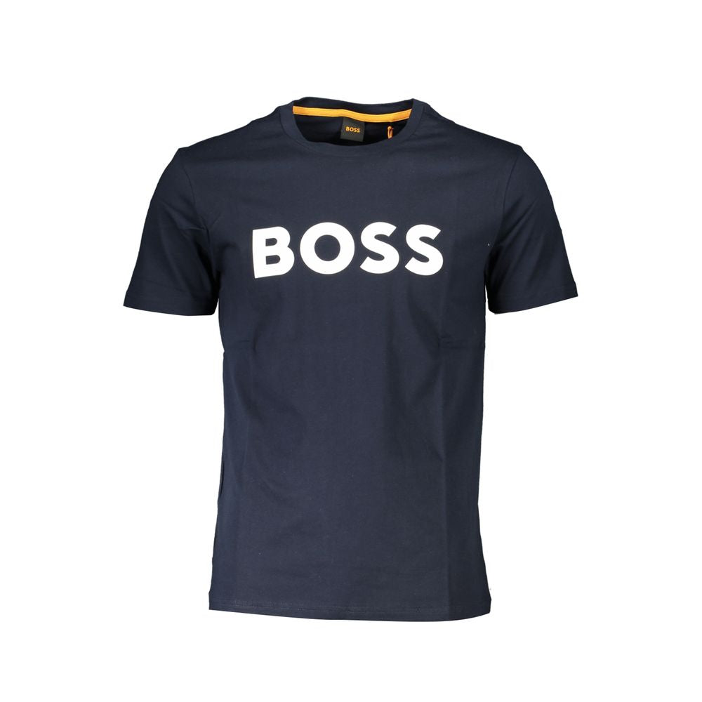 Hugo Boss Blue Cotton Men T-Shirt