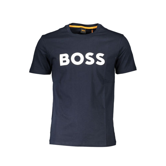 Hugo Boss Blue Cotton Men T-Shirt