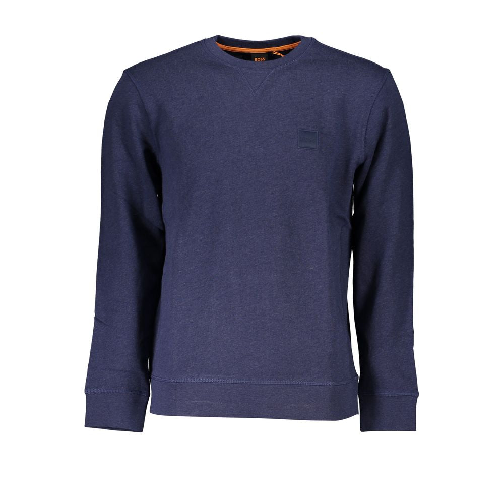 Hugo Boss Blue Cotton Men Sweater