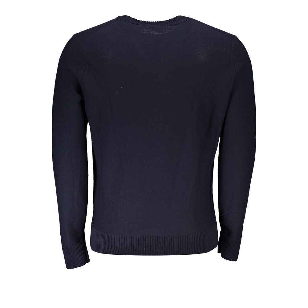 Hugo Boss Chic Blue Crew Neck Wool-Blend Sweater