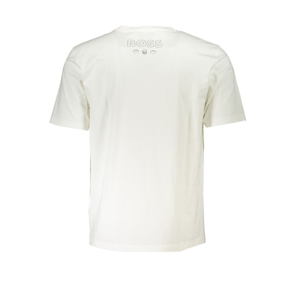 Hugo Boss White Cotton Men T-Shirt