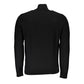 Hugo Boss Sleek Black Wool Blend Cardigan with Embroidered Logo