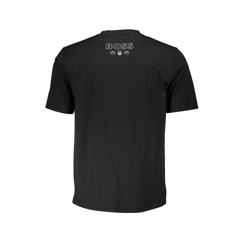 Hugo Boss Black Cotton Men T-Shirt