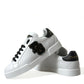 Dolce & Gabbana Black & White Leather Low Top Sneakers