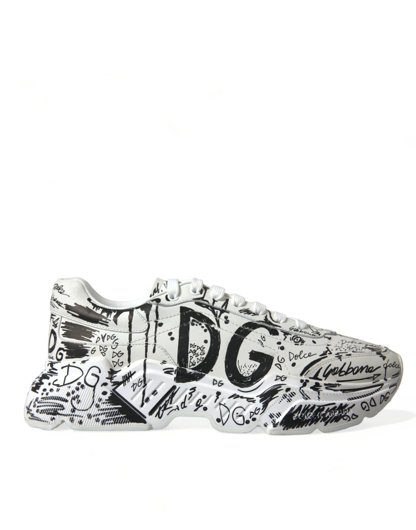 Dolce & Gabbana Hand-Painted Daymaster Leather Sneakers