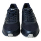 Dolce & Gabbana Elegant Blue Leather Low Top Sneakers