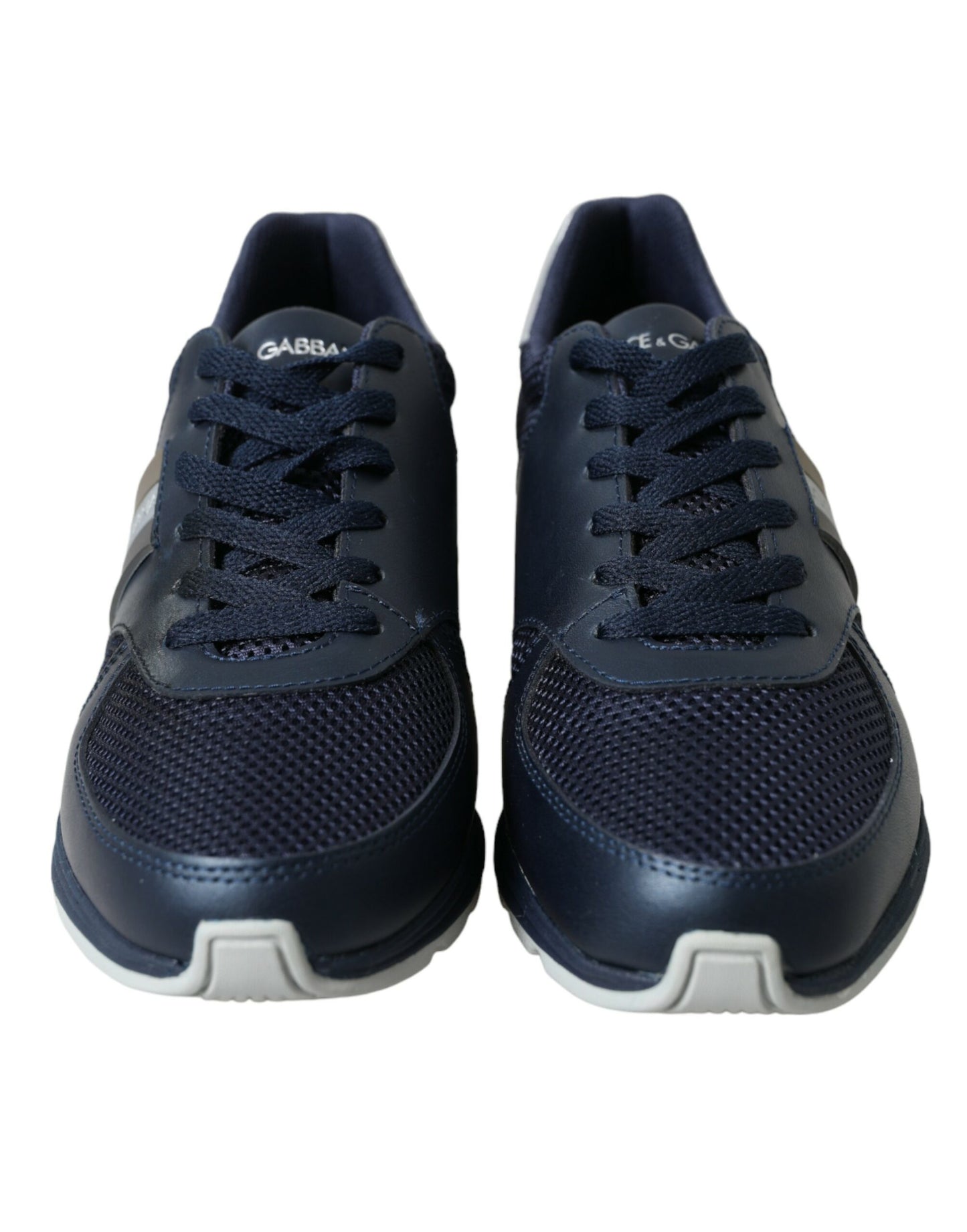 Dolce & Gabbana Elegant Blue Leather Low Top Sneakers