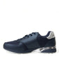 Dolce & Gabbana Elegant Blue Leather Low Top Sneakers