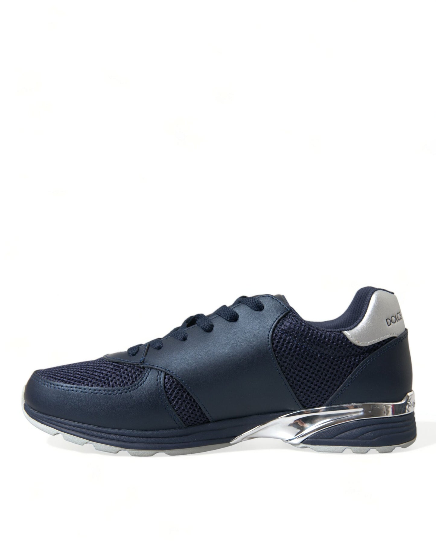 Dolce & Gabbana Elegant Blue Leather Low Top Sneakers