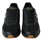 Dolce & Gabbana Elegant Low Top Leather Trainers - Black & Gold