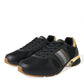 Dolce & Gabbana Elegant Low Top Leather Trainers - Black & Gold