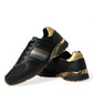 Dolce & Gabbana Elegant Low Top Leather Trainers - Black & Gold