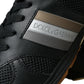 Dolce & Gabbana Elegant Low Top Leather Trainers - Black & Gold