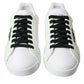 Dolce & Gabbana Elegant Off-White Leather Sneakers