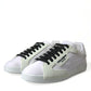 Dolce & Gabbana Elegant Off-White Leather Sneakers