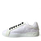 Dolce & Gabbana Elegant Off-White Leather Sneakers