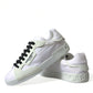 Dolce & Gabbana Elegant Off-White Leather Sneakers