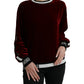 Dolce & Gabbana Elegant Burgundy Silk-Blend Sweater