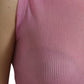 Dolce & Gabbana Elegant Pink Crew Neck Tank Top