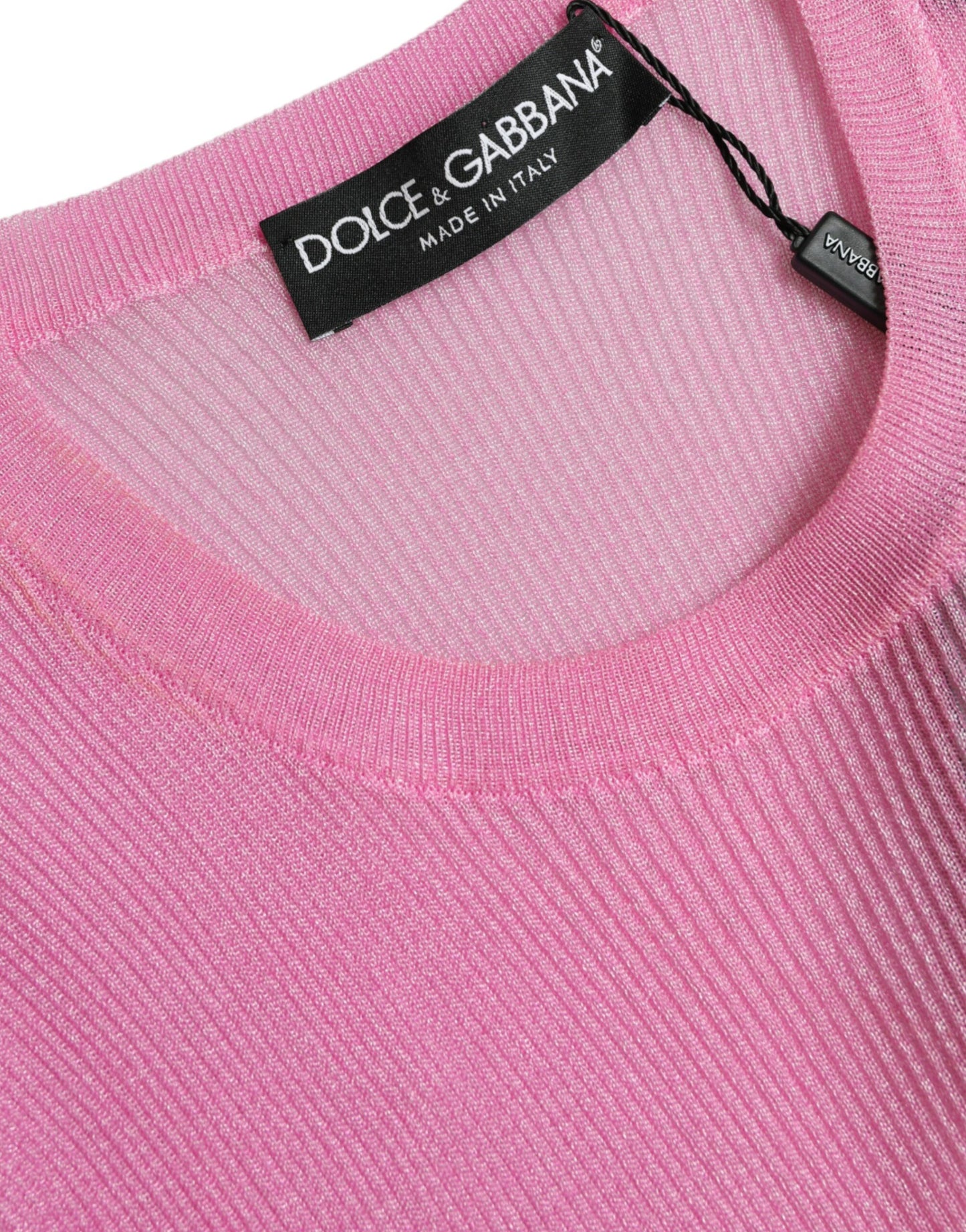 Dolce & Gabbana Elegant Pink Crew Neck Tank Top