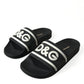 Dolce & Gabbana Chic Black Logo Embossed Rubber Slides