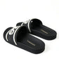 Dolce & Gabbana Chic Black Logo Embossed Rubber Slides