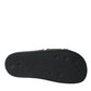 Dolce & Gabbana Chic Black Logo Embossed Rubber Slides