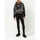 Dolce & Gabbana Bandana Motif Cotton Hoodie in Black