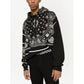 Dolce & Gabbana Bandana Motif Cotton Hoodie in Black