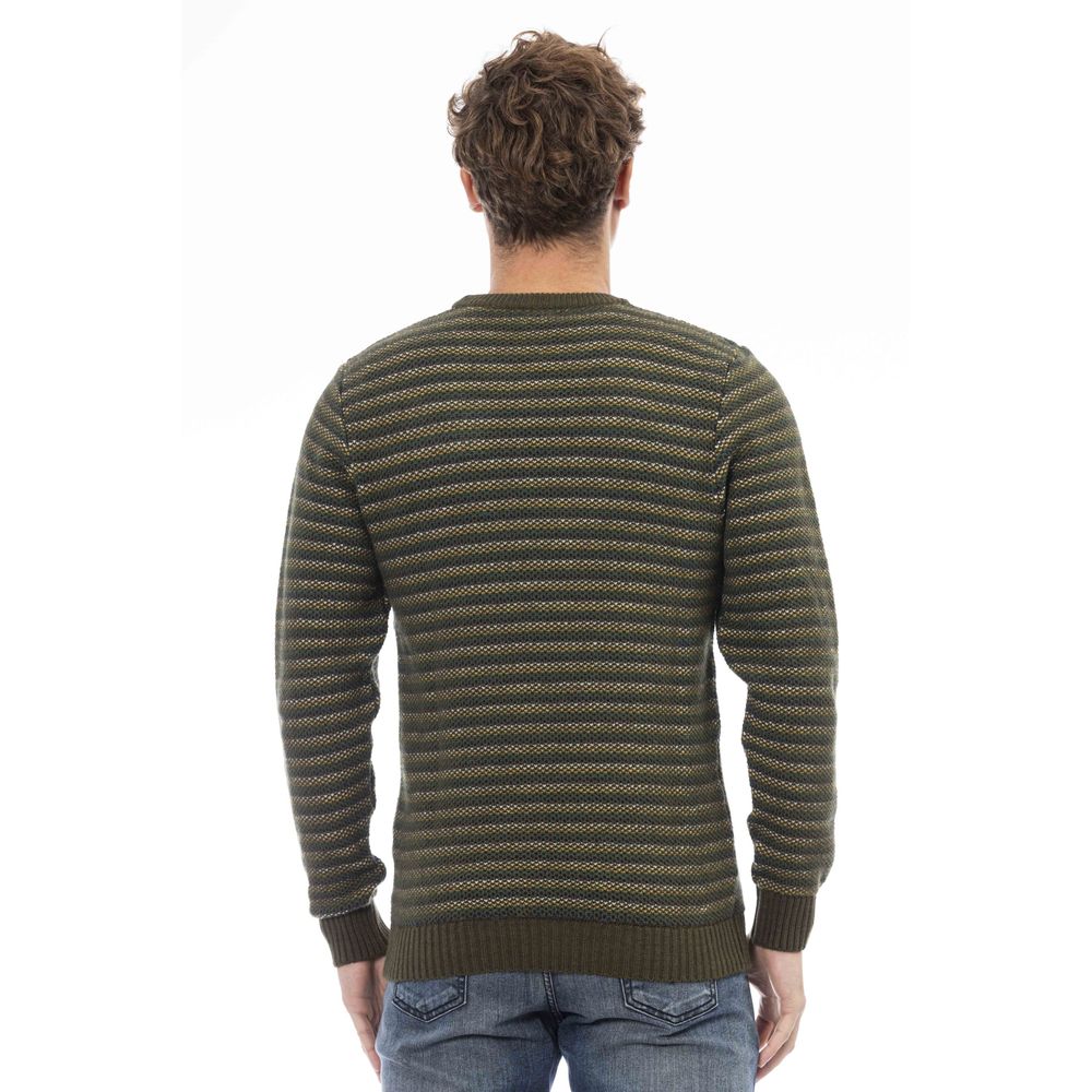 Distretto12 Green Wool Men Sweater