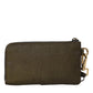 Dolce & Gabbana Elegant Dark Green Nylon-Leather Pouch