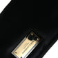 Dolce & Gabbana Elegant Black Nylon Leather Pouch with Silver Details