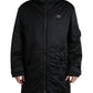 Dolce & Gabbana Elegant Black Hooded Parka Jacket