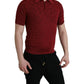 Dolce & Gabbana Elegant Silk Maroon Polo T-Shirt