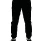 Dolce & Gabbana Sleek Black Velvet Joggers - Timeless Elegance