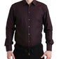 Dolce & Gabbana Elegant Maroon Martini Dress Shirt