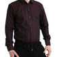 Dolce & Gabbana Elegant Maroon Martini Dress Shirt